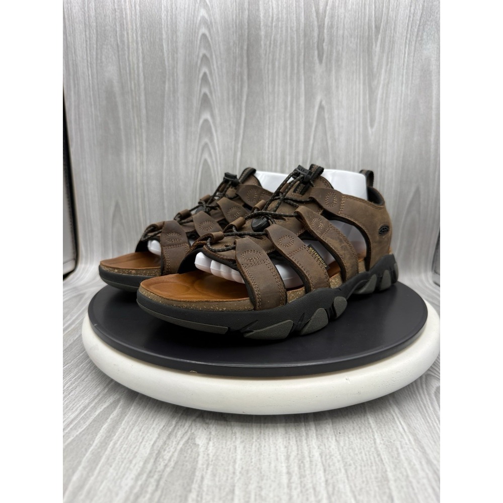 KEEN Daytona II Mens Size 11 Bison Brown Waterproof Leather Outdoor Sandals NEW